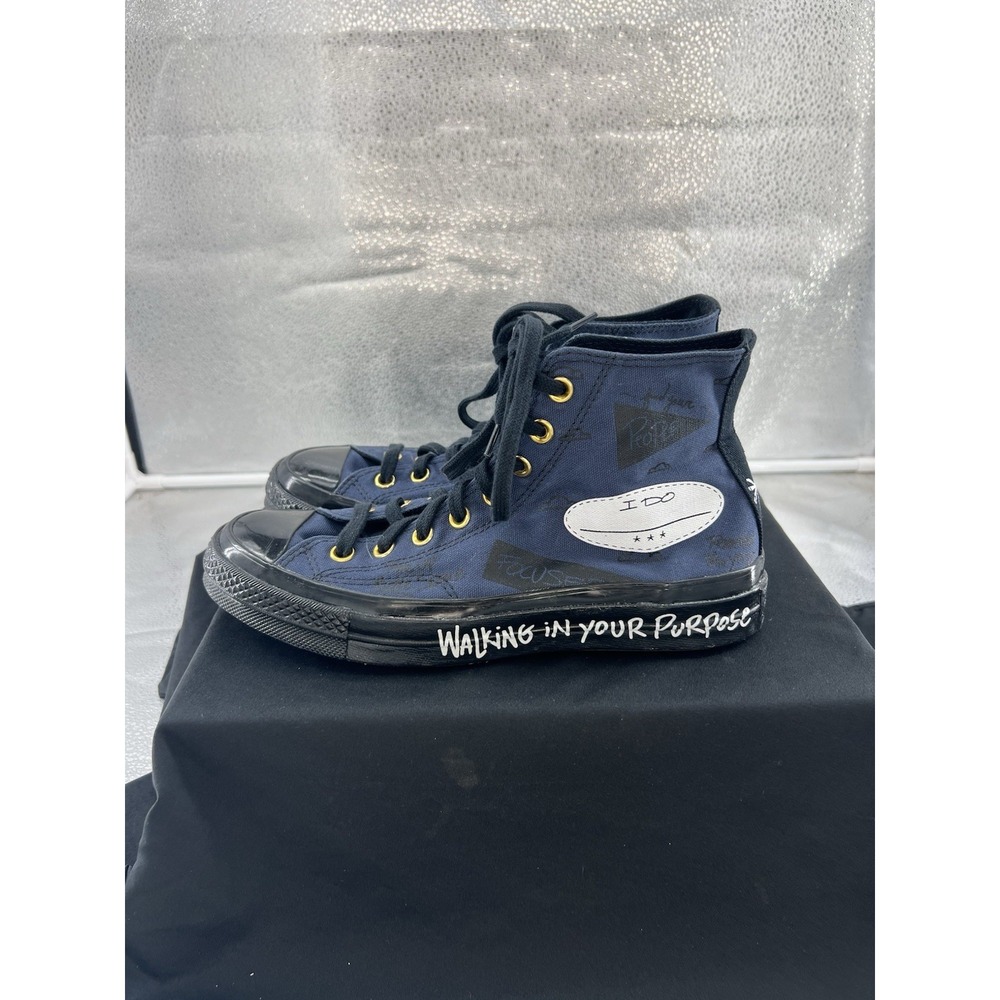 Converse Chuck Taylor 70's Issa Rae Custom Shoe Blue Black Women's Size 8.5 - Picture 4 of 11